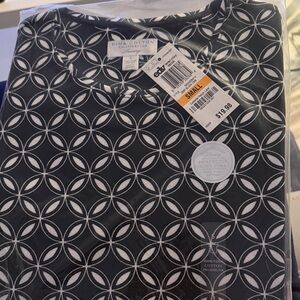 Charter Club Black and White Short Sleeve Tee